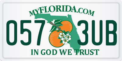 FL license plate 0573UB