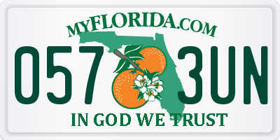 FL license plate 0573UN