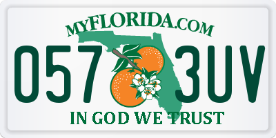 FL license plate 0573UV