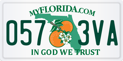FL license plate 0573VA
