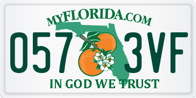 FL license plate 0573VF