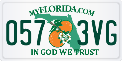 FL license plate 0573VG