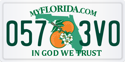 FL license plate 0573VO