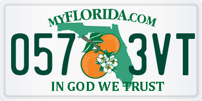 FL license plate 0573VT