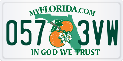 FL license plate 0573VW