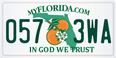FL license plate 0573WA