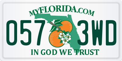FL license plate 0573WD