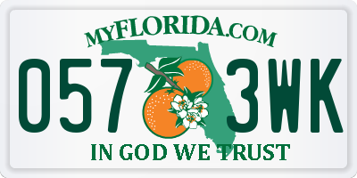 FL license plate 0573WK