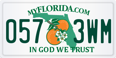 FL license plate 0573WM