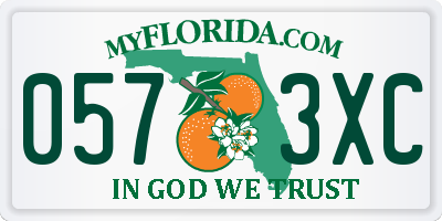 FL license plate 0573XC