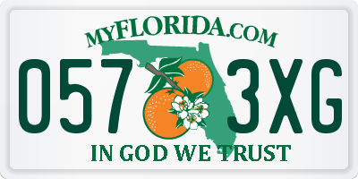 FL license plate 0573XG