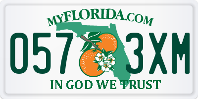 FL license plate 0573XM