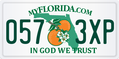 FL license plate 0573XP