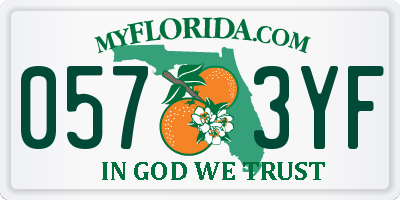 FL license plate 0573YF