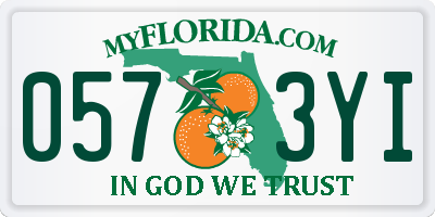 FL license plate 0573YI