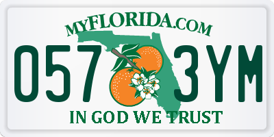 FL license plate 0573YM