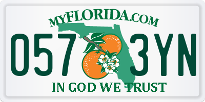 FL license plate 0573YN