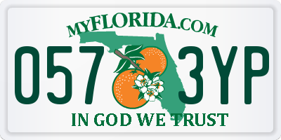 FL license plate 0573YP
