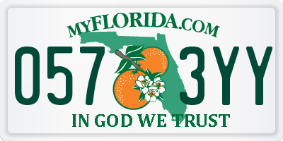 FL license plate 0573YY