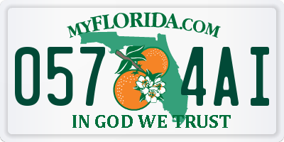 FL license plate 0574AI