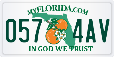 FL license plate 0574AV