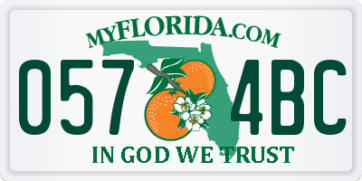 FL license plate 0574BC