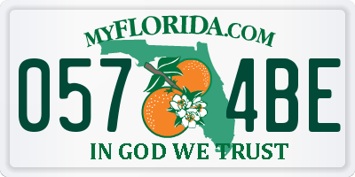 FL license plate 0574BE