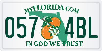 FL license plate 0574BL