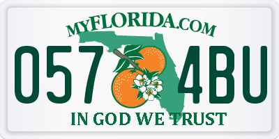 FL license plate 0574BU