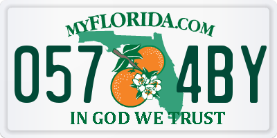 FL license plate 0574BY
