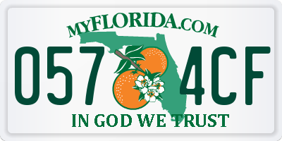 FL license plate 0574CF