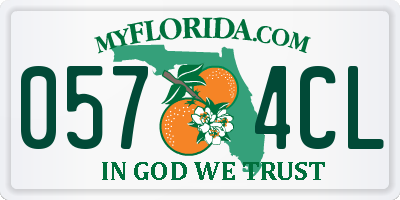 FL license plate 0574CL