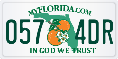 FL license plate 0574DR