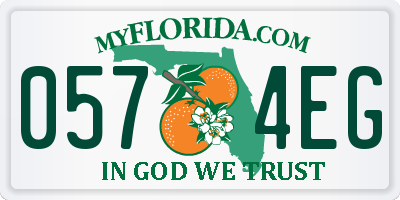 FL license plate 0574EG