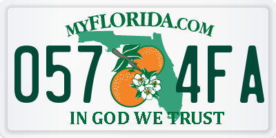 FL license plate 0574FA