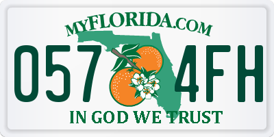 FL license plate 0574FH