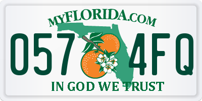 FL license plate 0574FQ