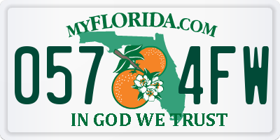 FL license plate 0574FW