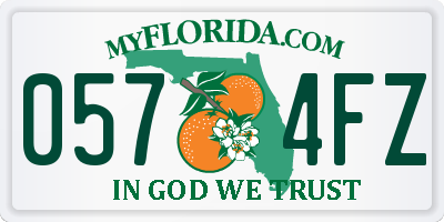 FL license plate 0574FZ