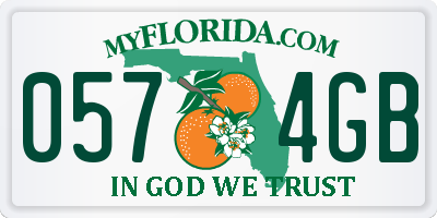 FL license plate 0574GB