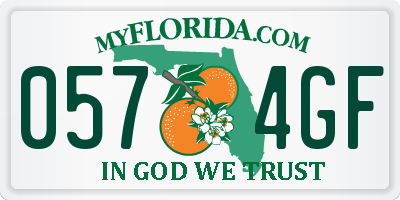 FL license plate 0574GF