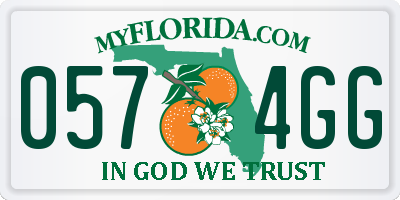 FL license plate 0574GG