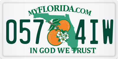 FL license plate 0574IW