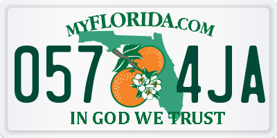 FL license plate 0574JA