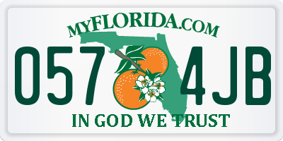 FL license plate 0574JB