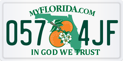 FL license plate 0574JF