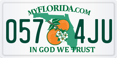 FL license plate 0574JU