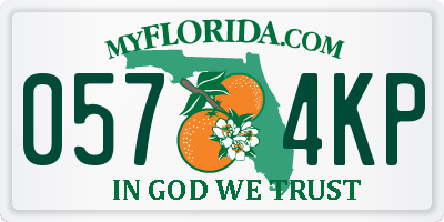 FL license plate 0574KP