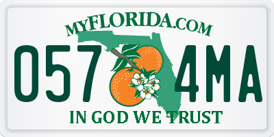 FL license plate 0574MA