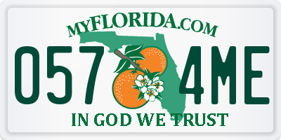 FL license plate 0574ME